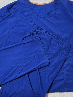 Women's Four Set Scrub Bundle. Blue, Brown, Pink, Maroon